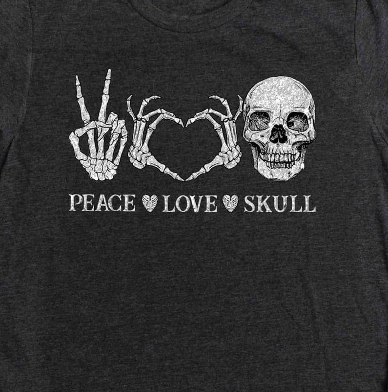 Peace Love Skull