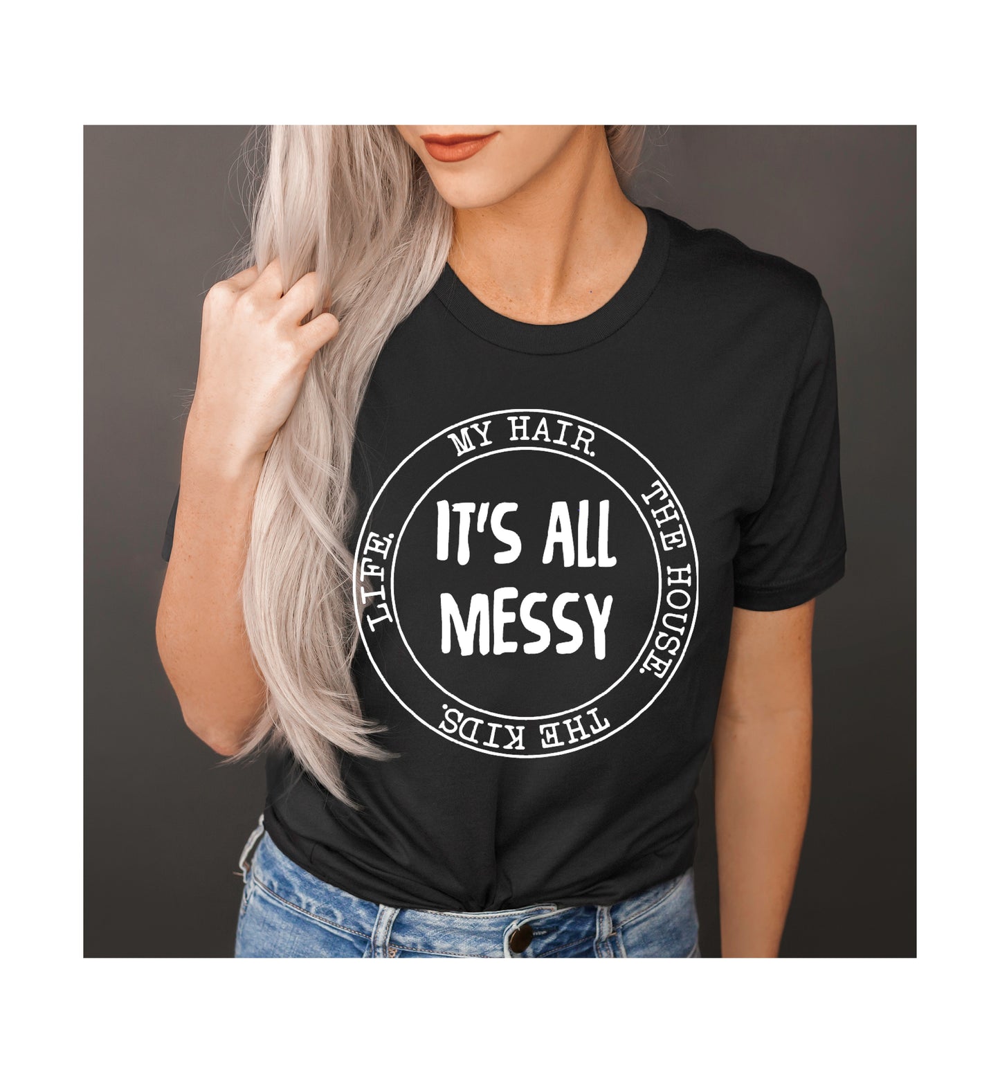 All Messy Circle White