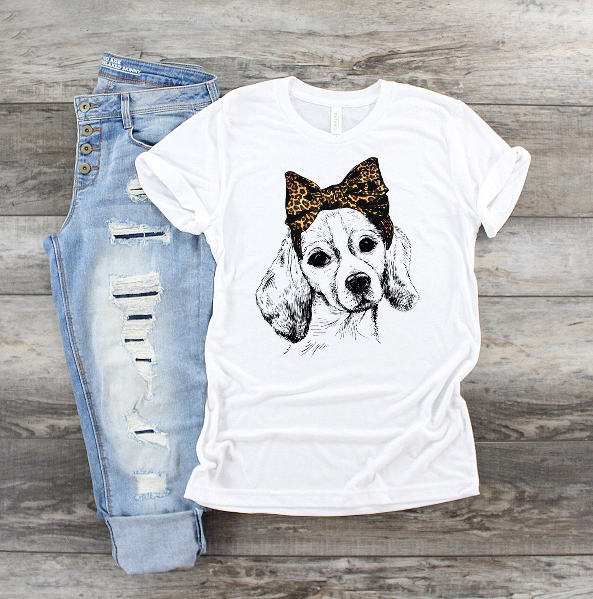 Beagle Leopard Bow