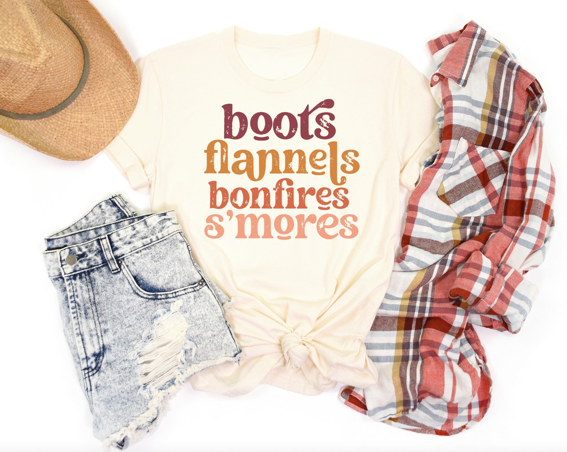 boots flannels bonfires smores