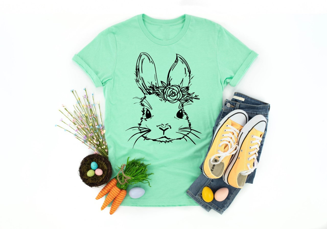 bunny floral head