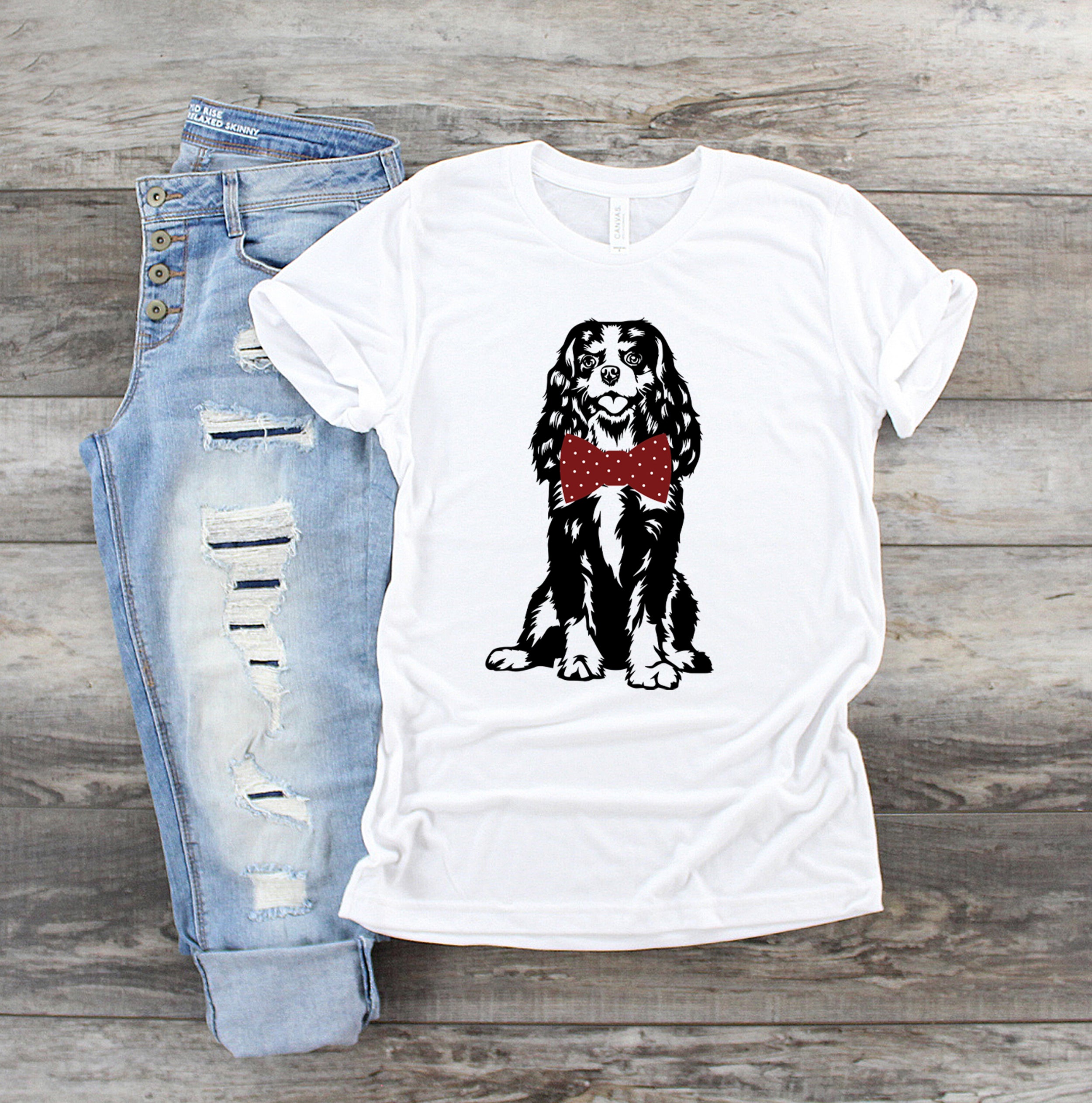 cavalier king charles spaniel bow tie