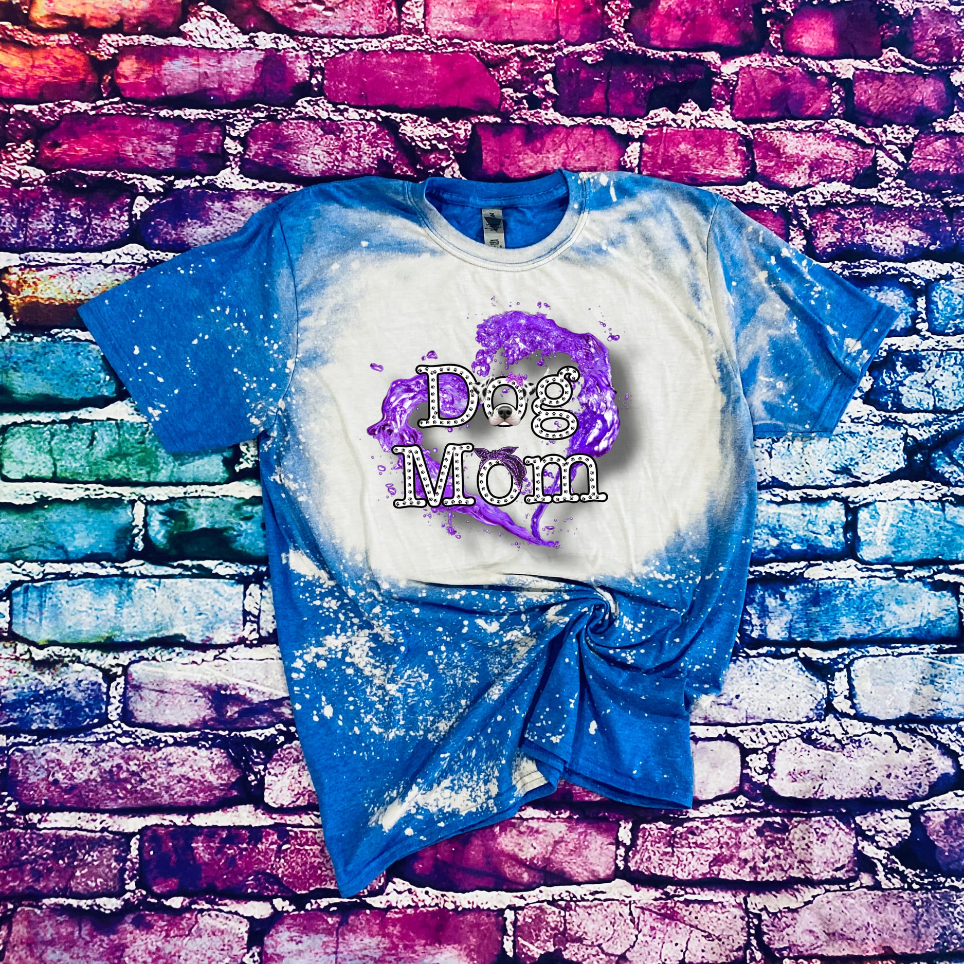 dog mom heart splash
