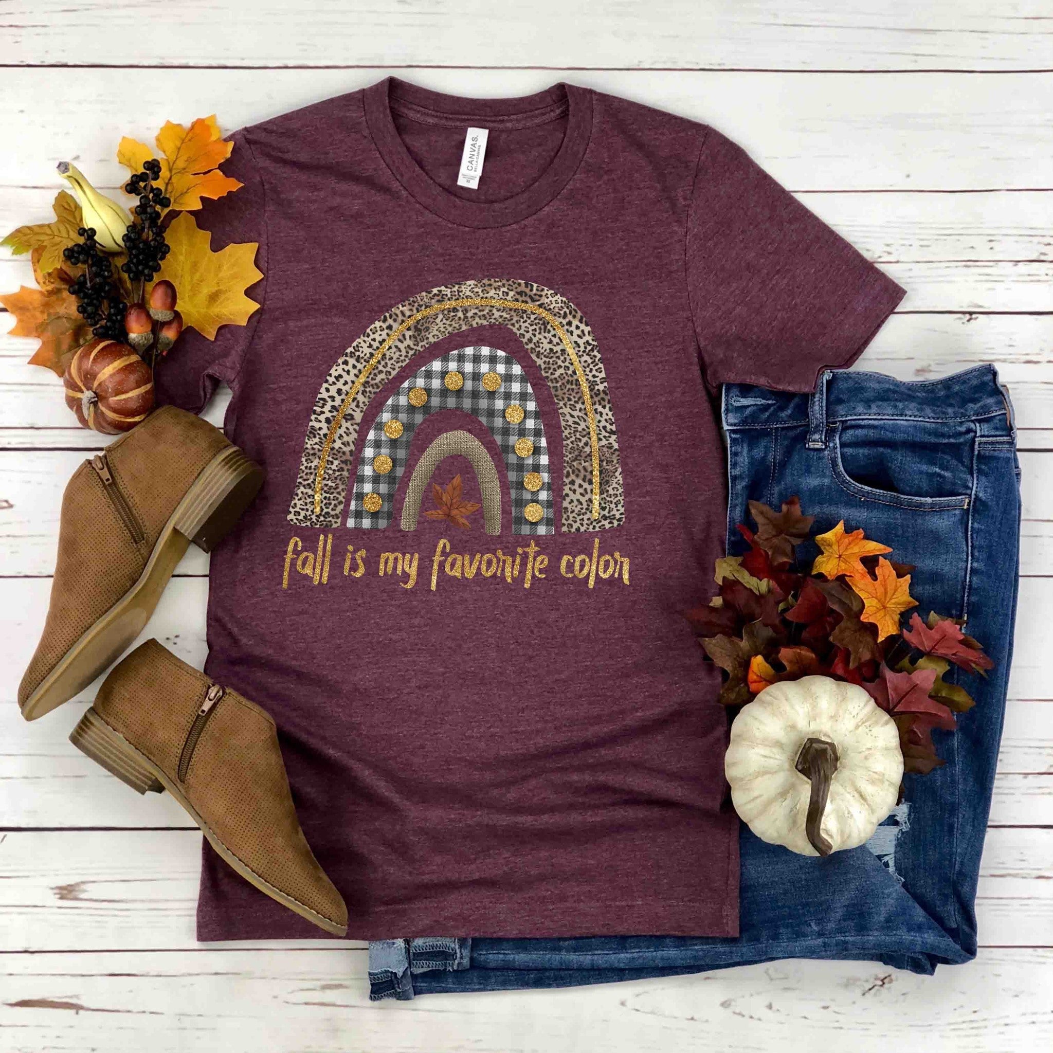 fall is my favorite color rainbow