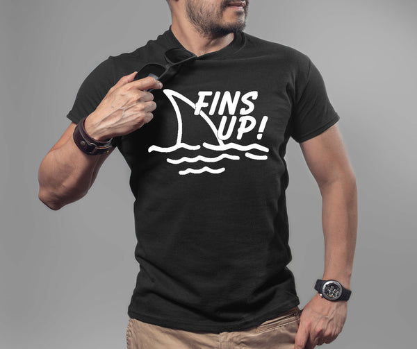 fins up