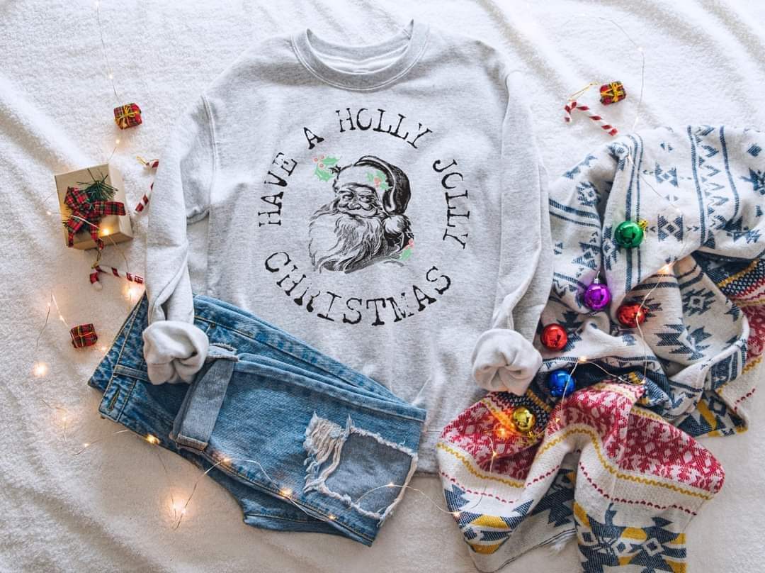 holly jolly christmas circle