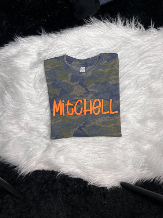 Custom Name Leopard Kid Tee