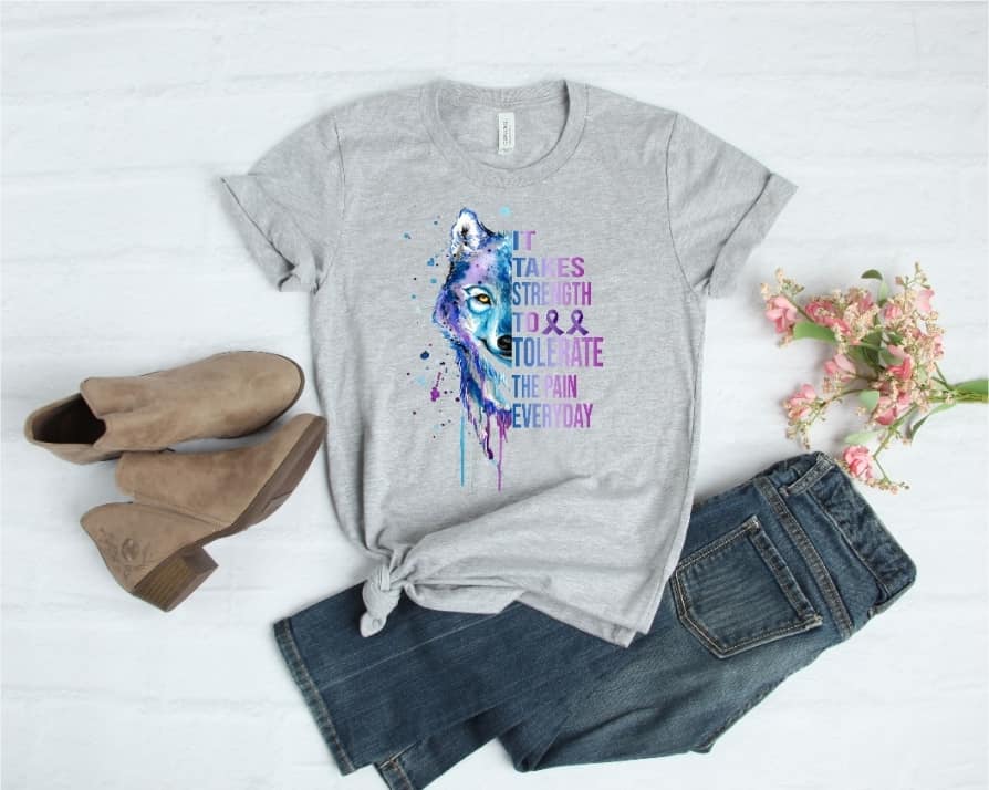 it takes strength to tolerate the pain everyday wolf