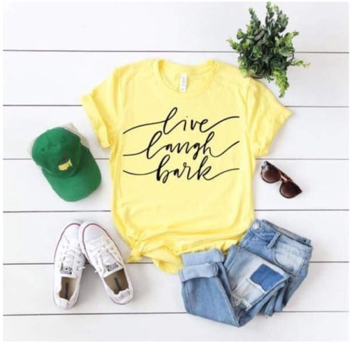 live laugh bark dog lover tee shirt
