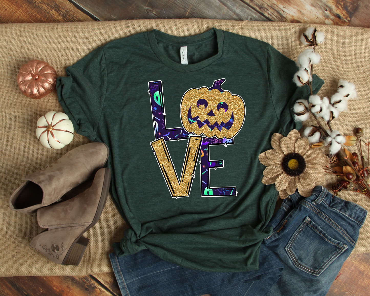 love pumpkin glitter