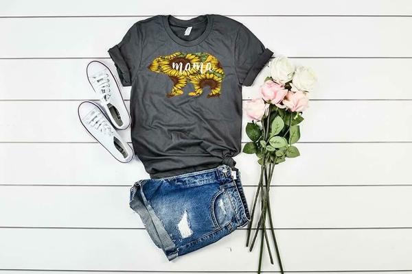 mama bear sunflower t shirt