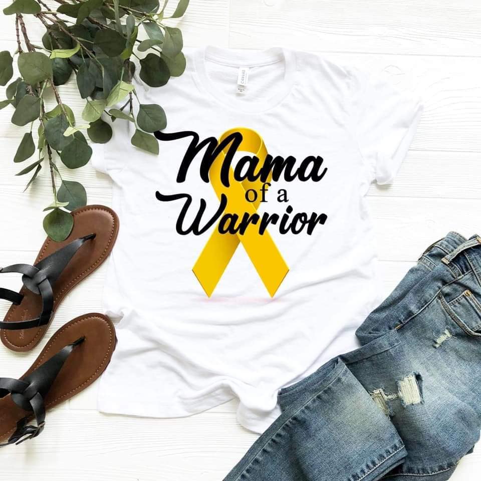 mama of a warrior yellow ribbon