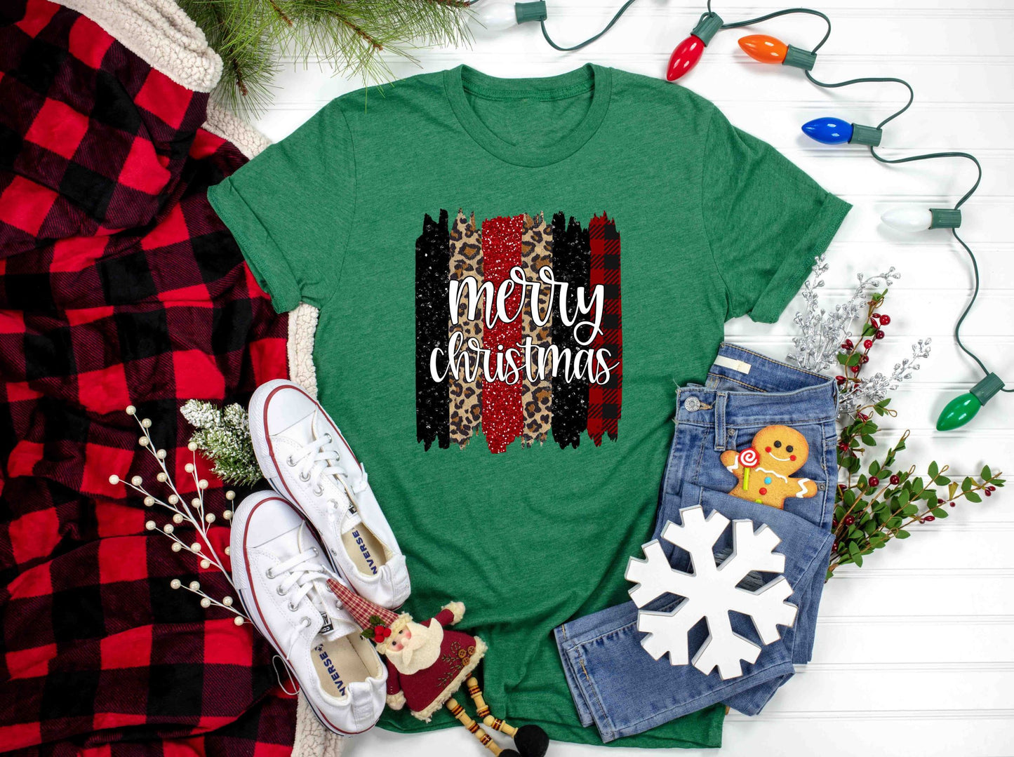 merry christmas leopard glitter strokes