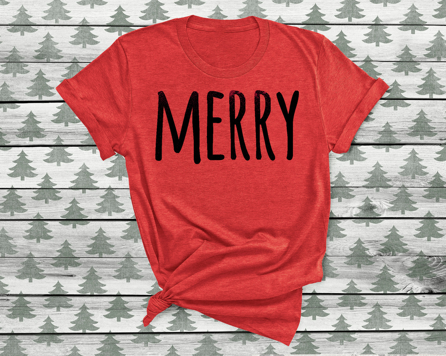 merry skinny font tee
