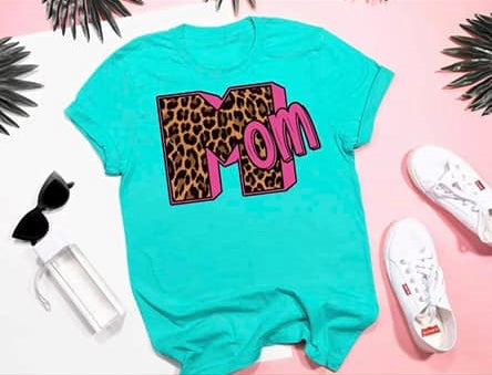 mom leopard pink
