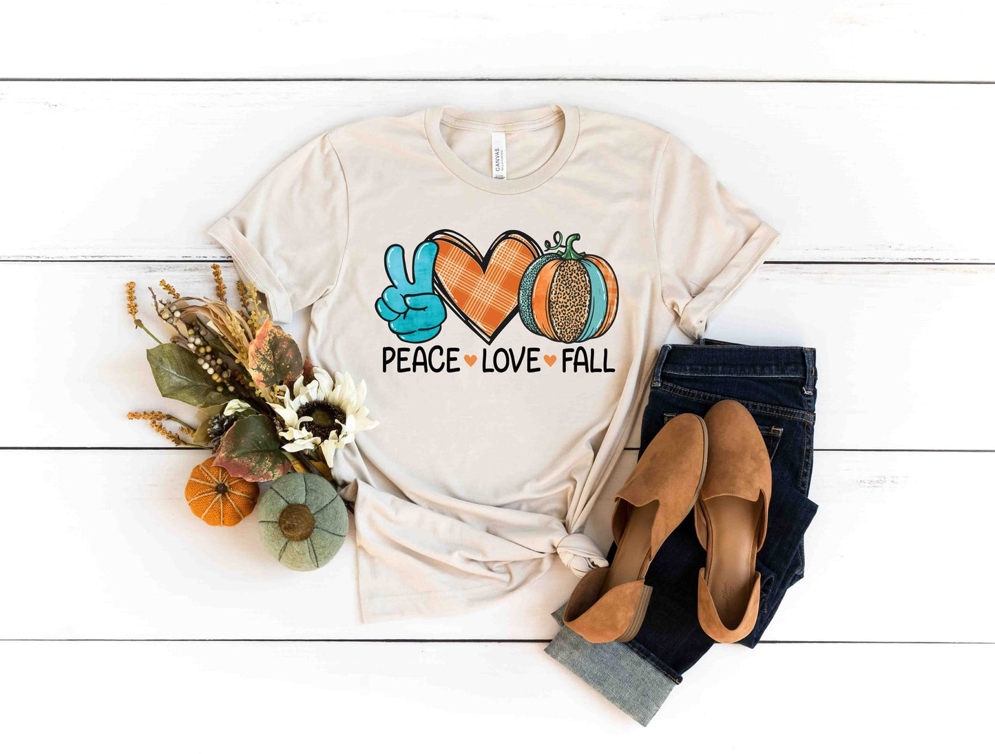 peace love fall blue
