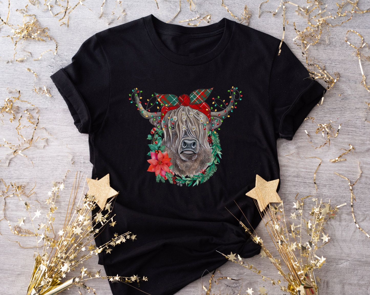 Christmas Heifer Short Sleeve Black