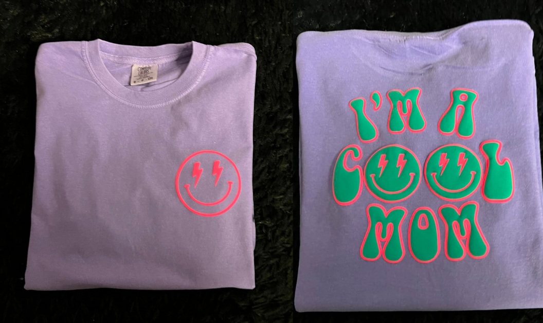 I'm A Cool Mom Puff Purple Comfort Color