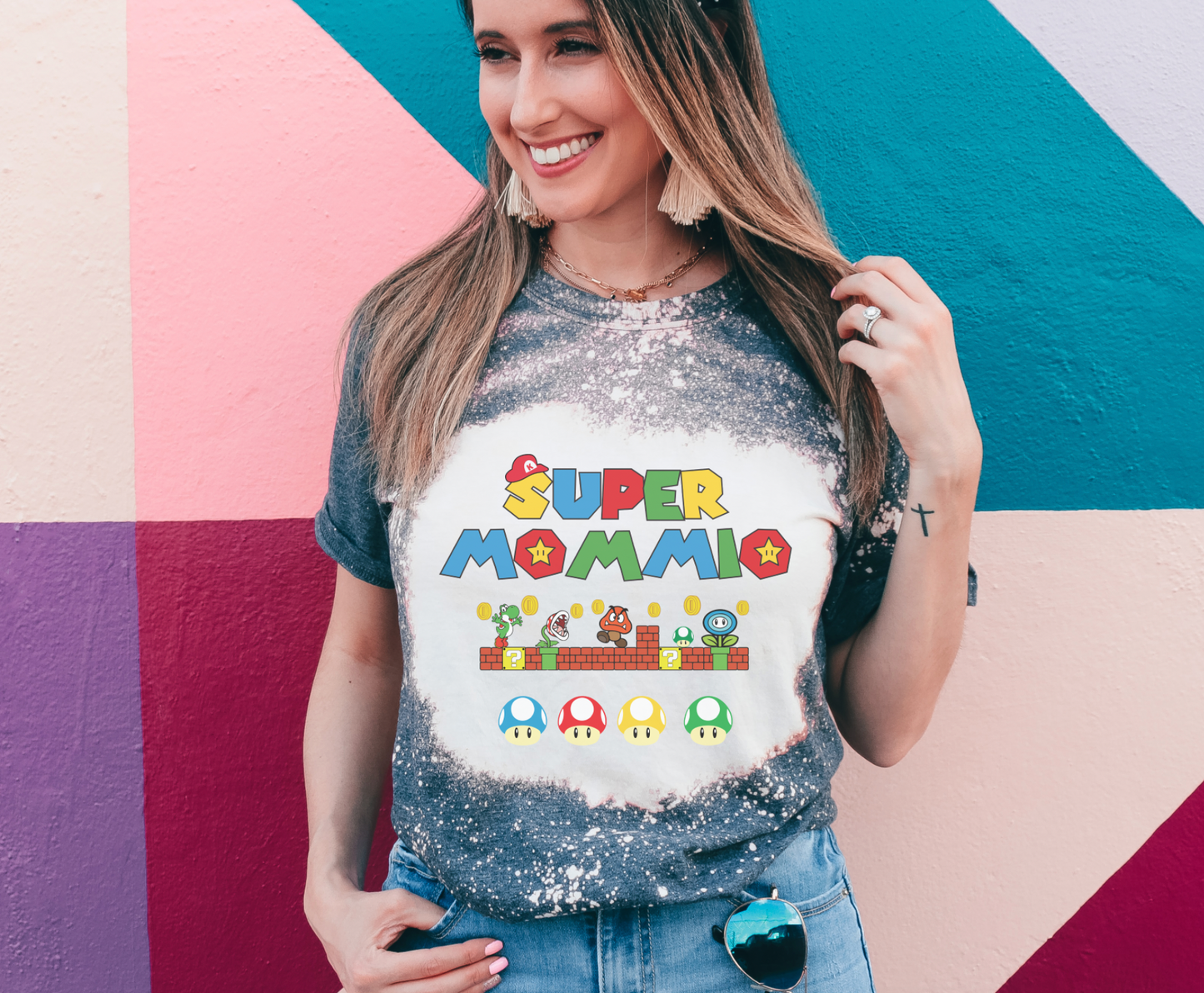 Super Custom Tee Name Bleached