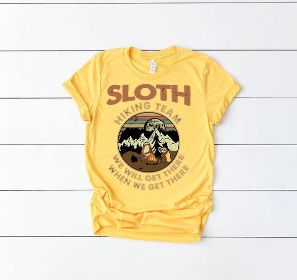 sloth hiking team