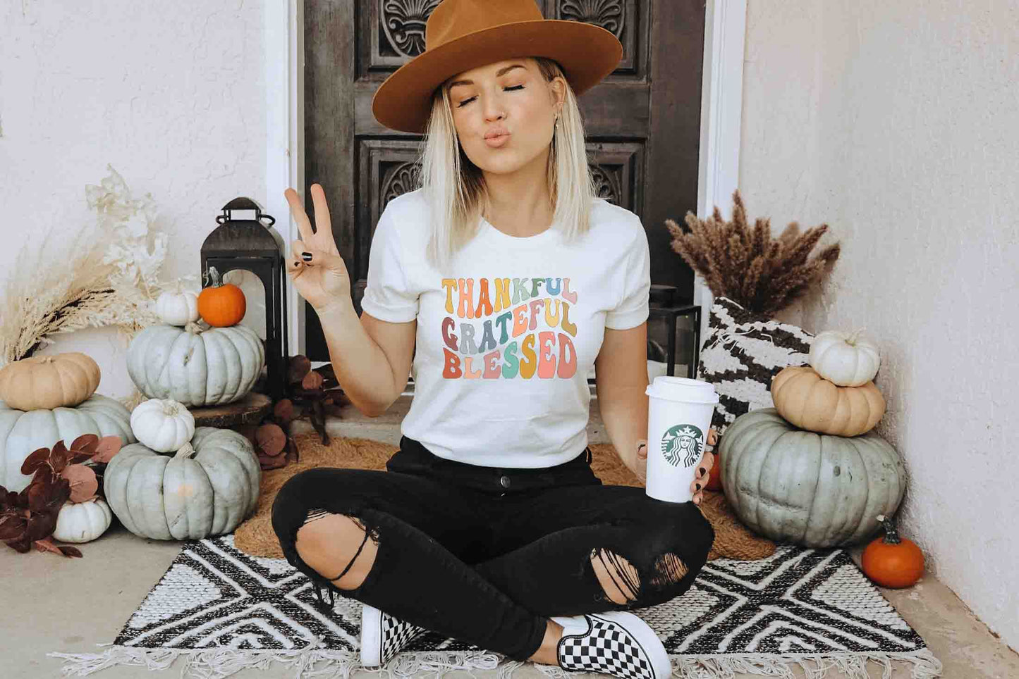 thankful grateful blessed vintage