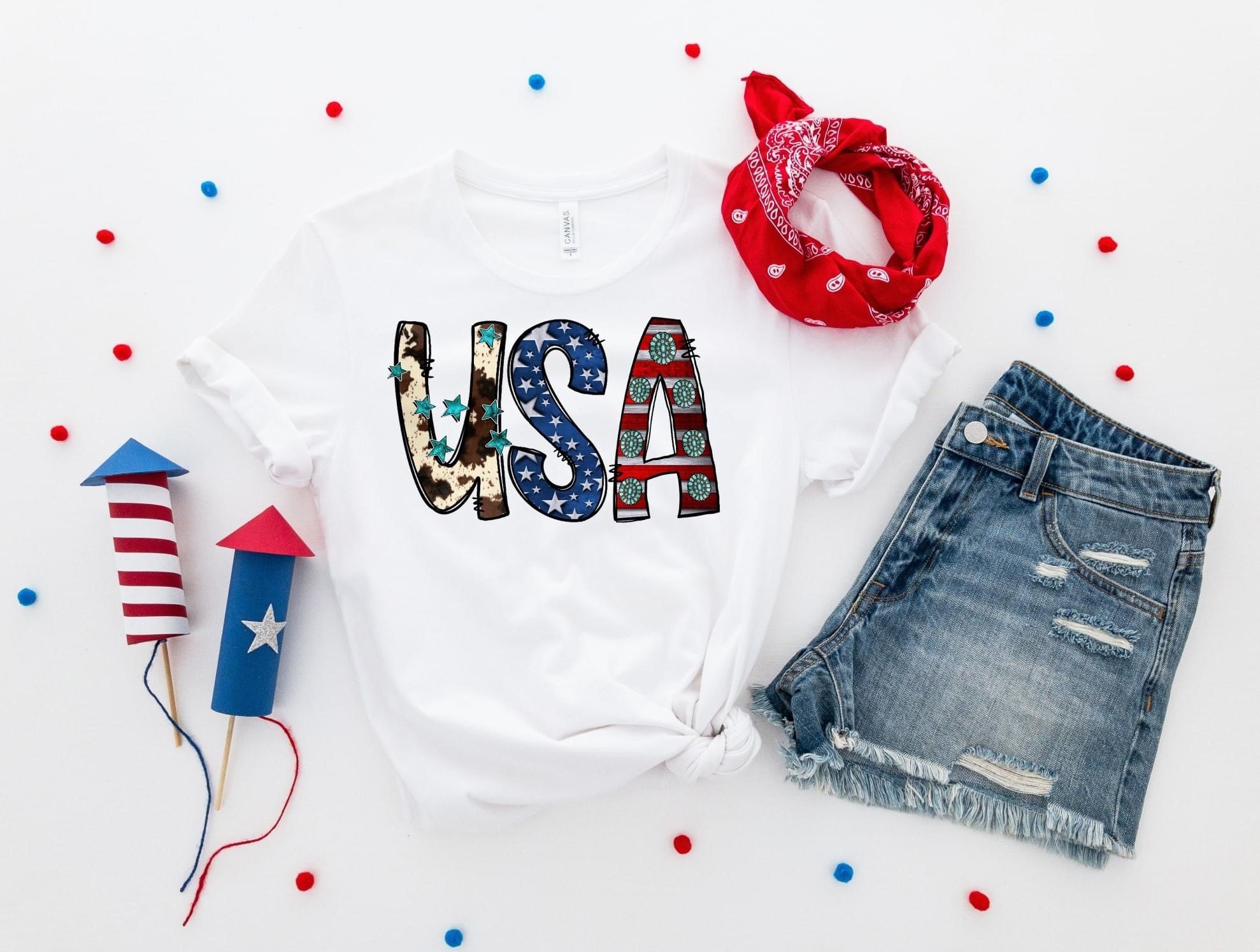 july th usa cowhide