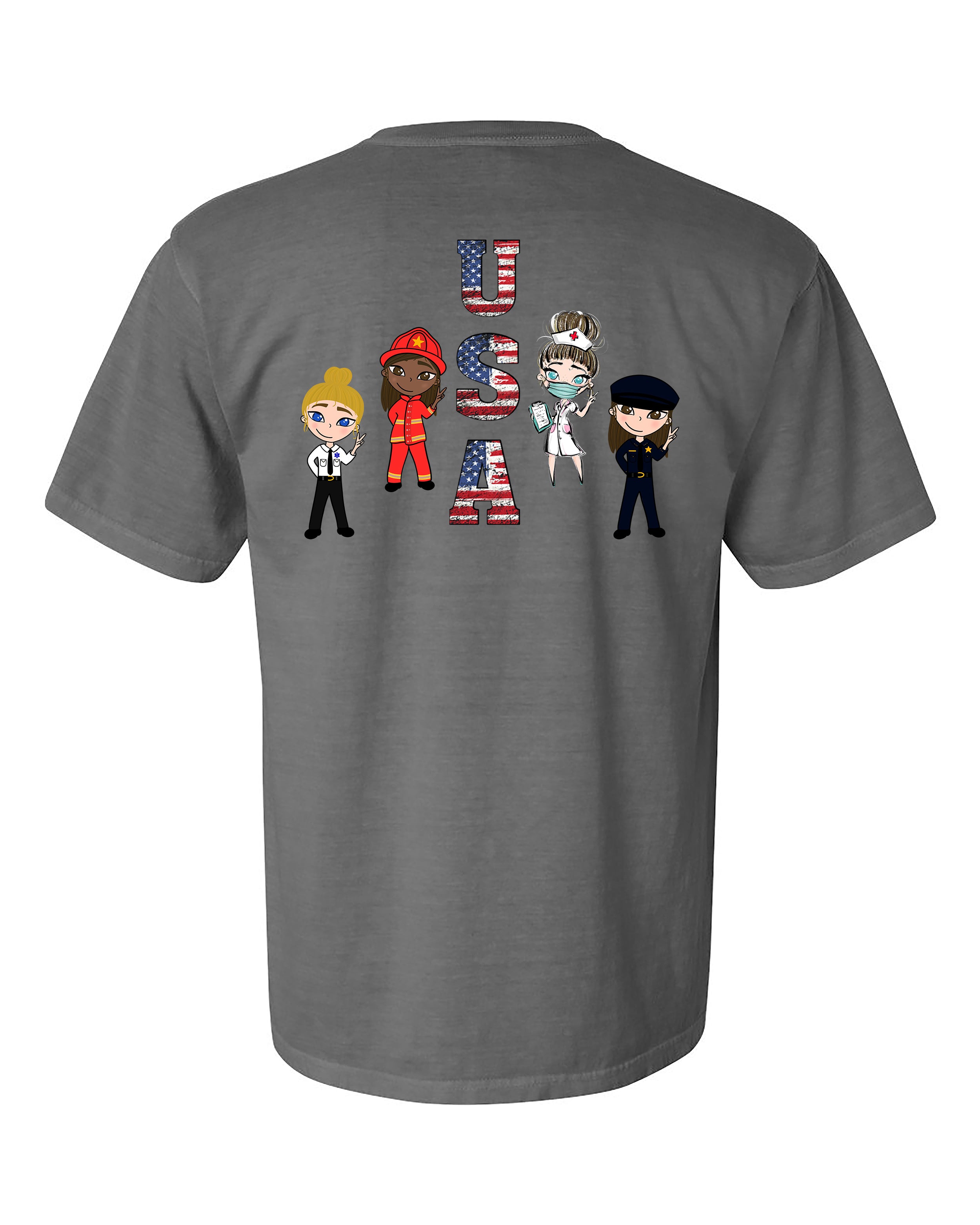 usa doll back print