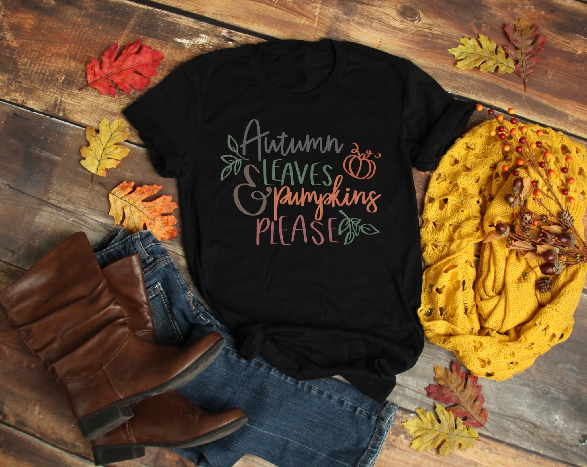 Autumn Leaves And Pumpkins Leaves 2