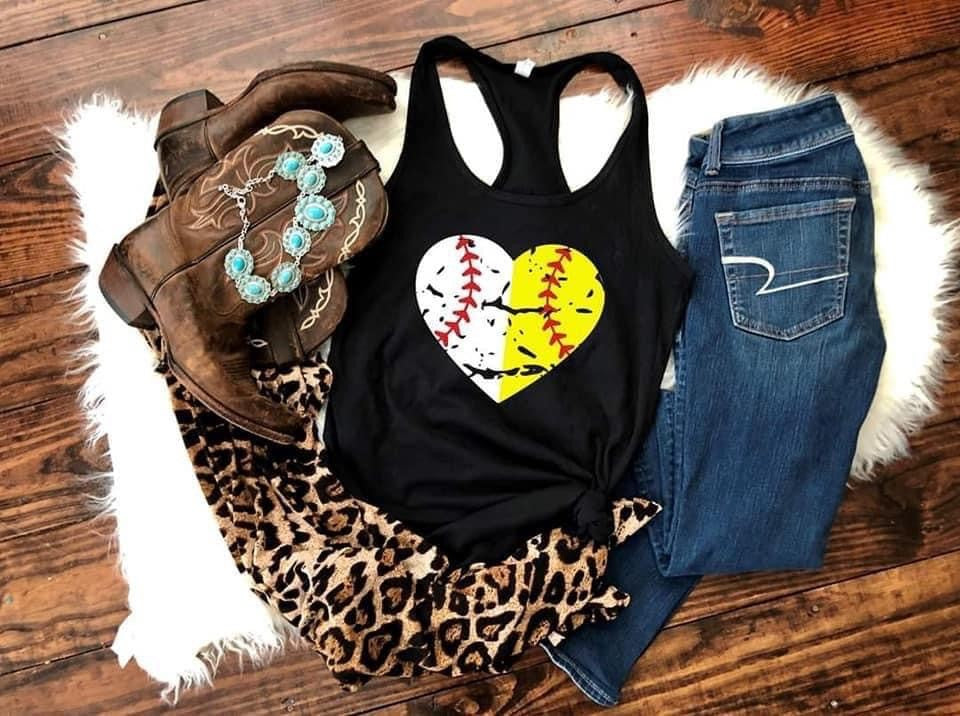 Baseball Softball Heart