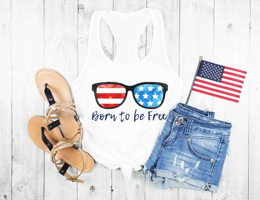 born to be free tank tee