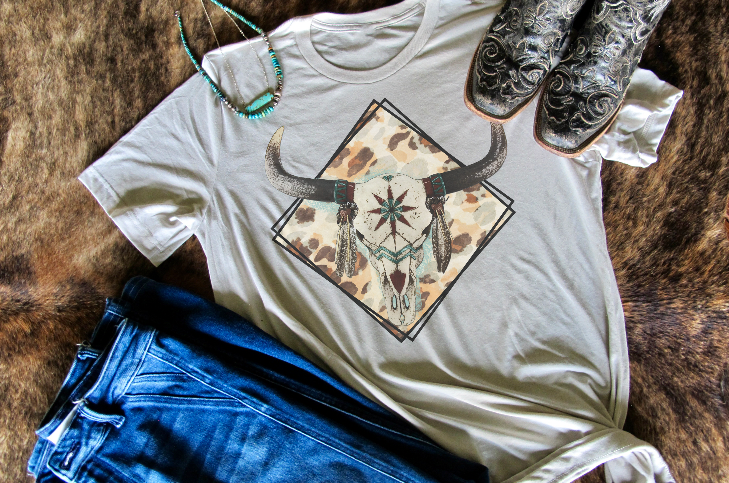 bull skull square
