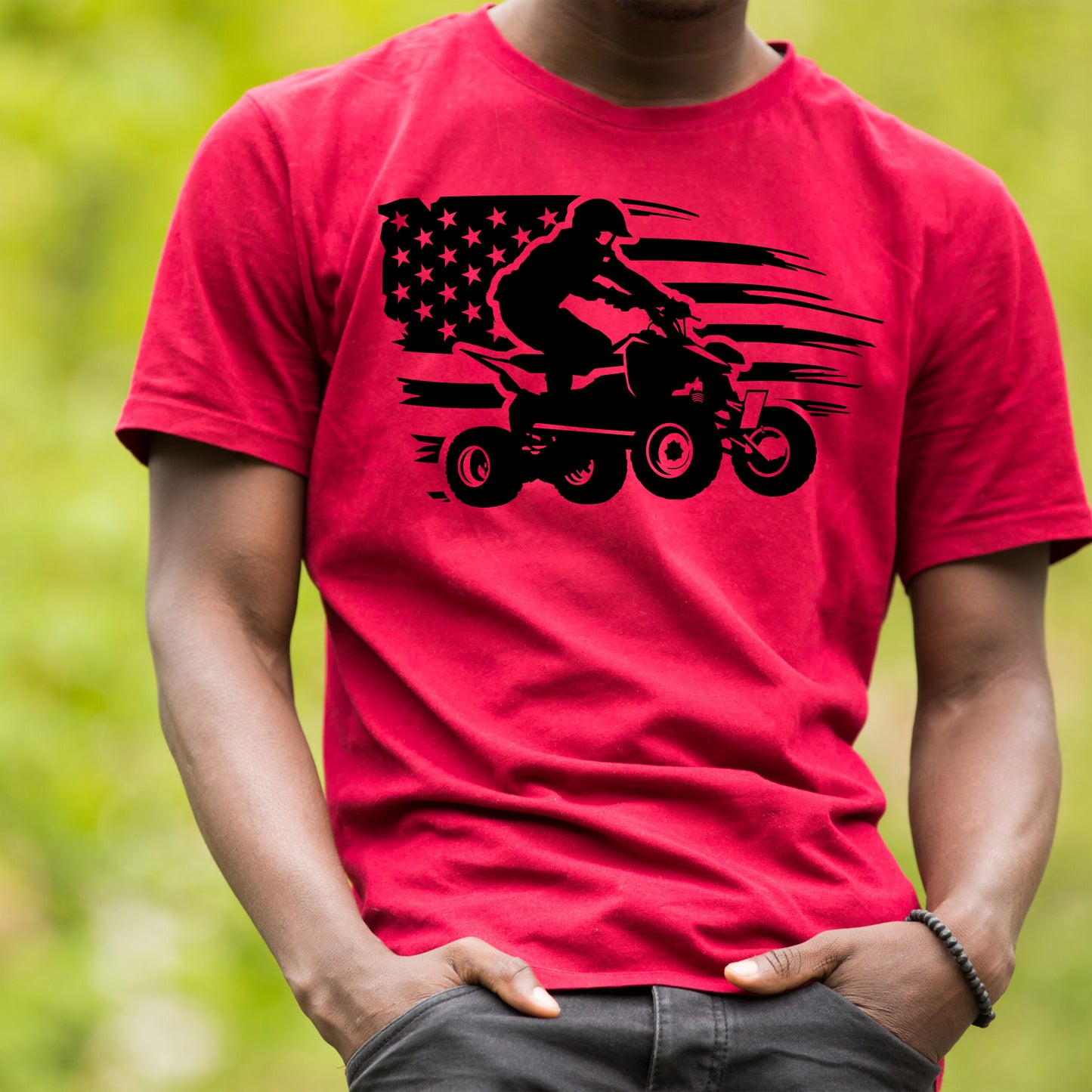 4 Wheeler American Flag Tee