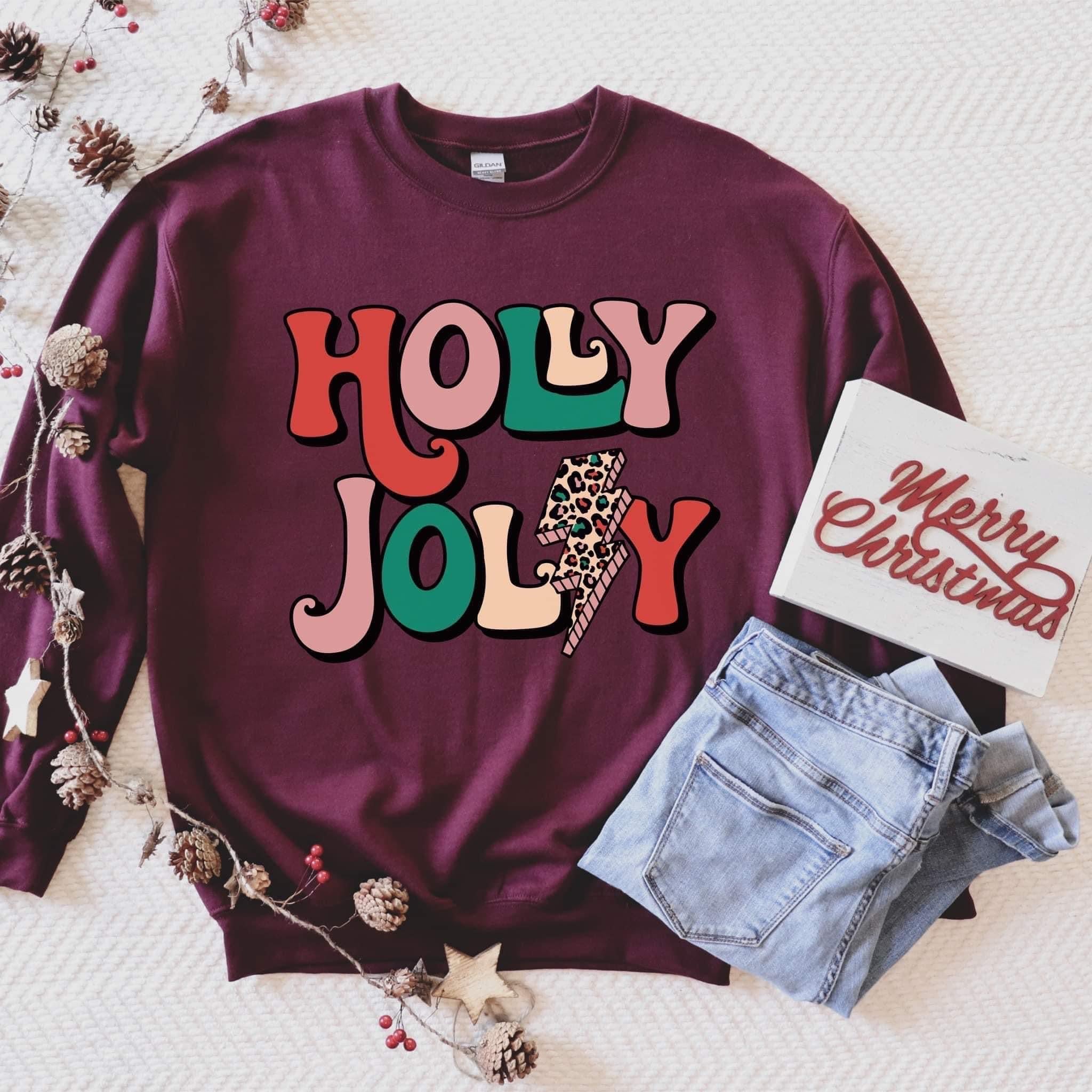Holly Jolly Leopard Lightning Bolt