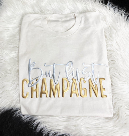 But First Champagne Metallic Puff