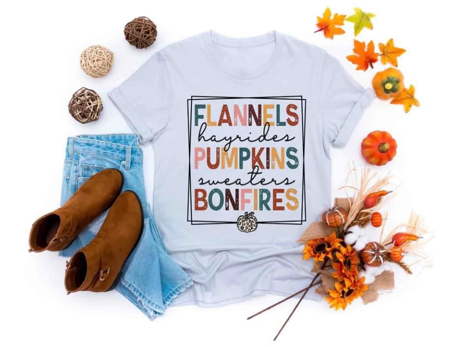bonfires hayrides youth tee