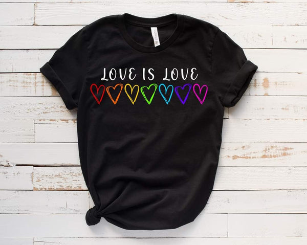 love is love rainbow hearts