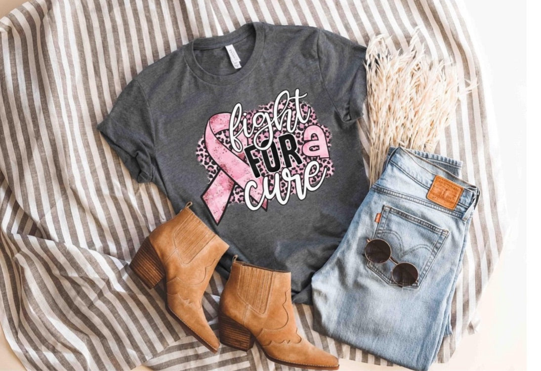 fight for a cure pink leopard