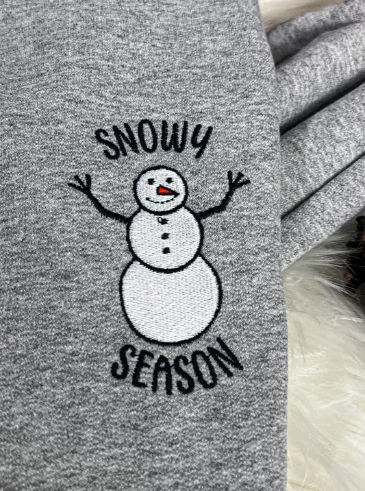 Snowy Season Embroidery Snowman