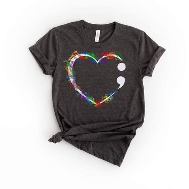 semi colon heart