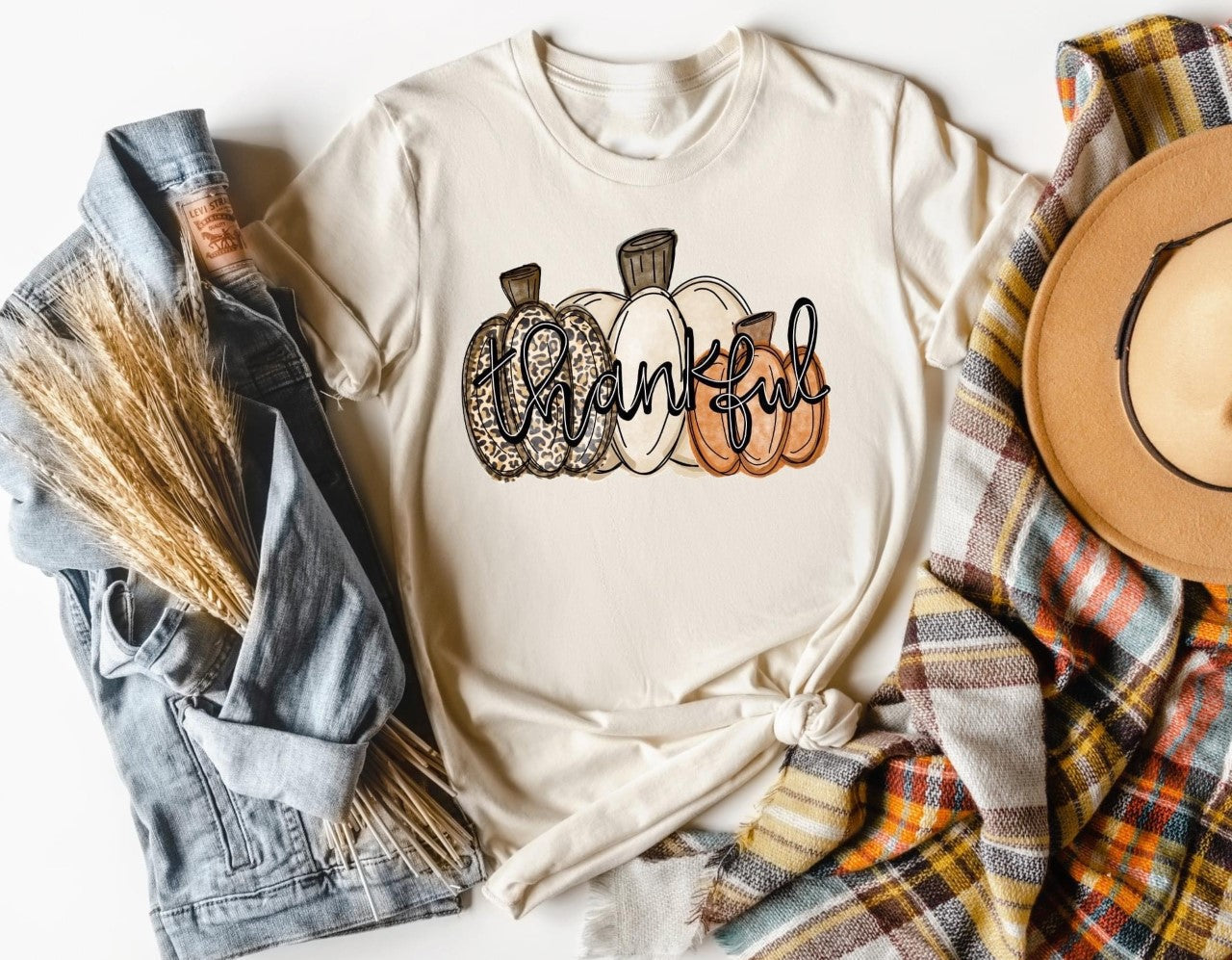 thankful pumpkins tank top