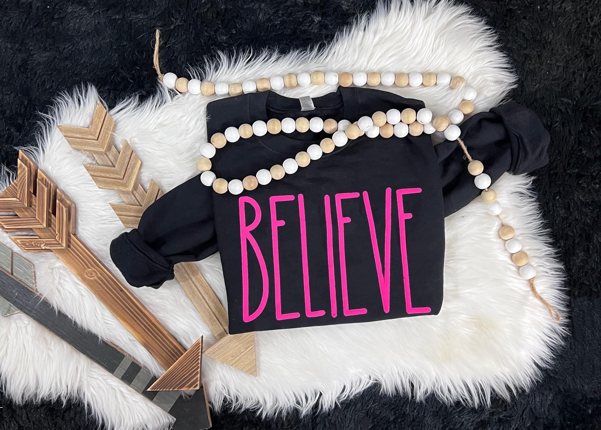 Believe Pink Puff