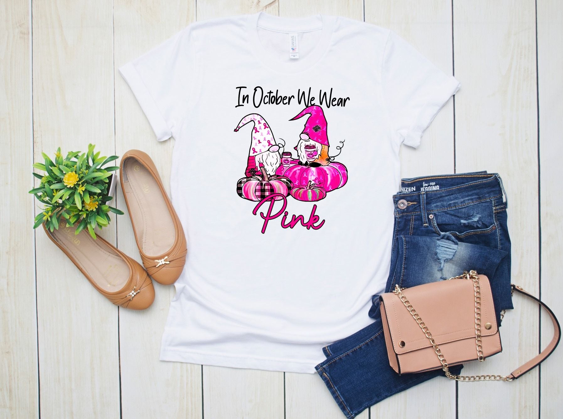 in october we wear pink gnomes