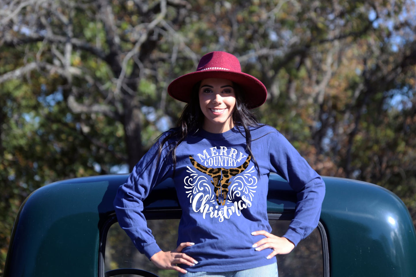 merry country christmas leopard
