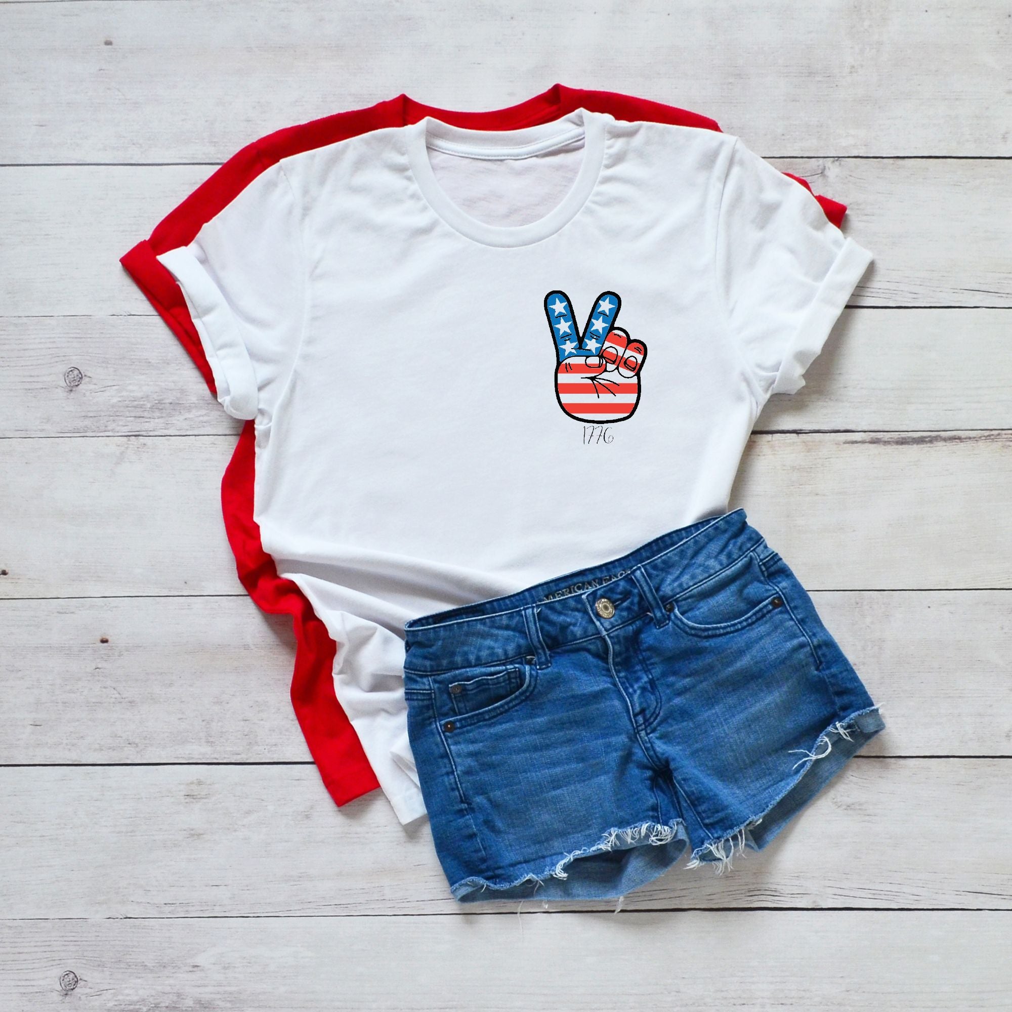 peace sign pocket print