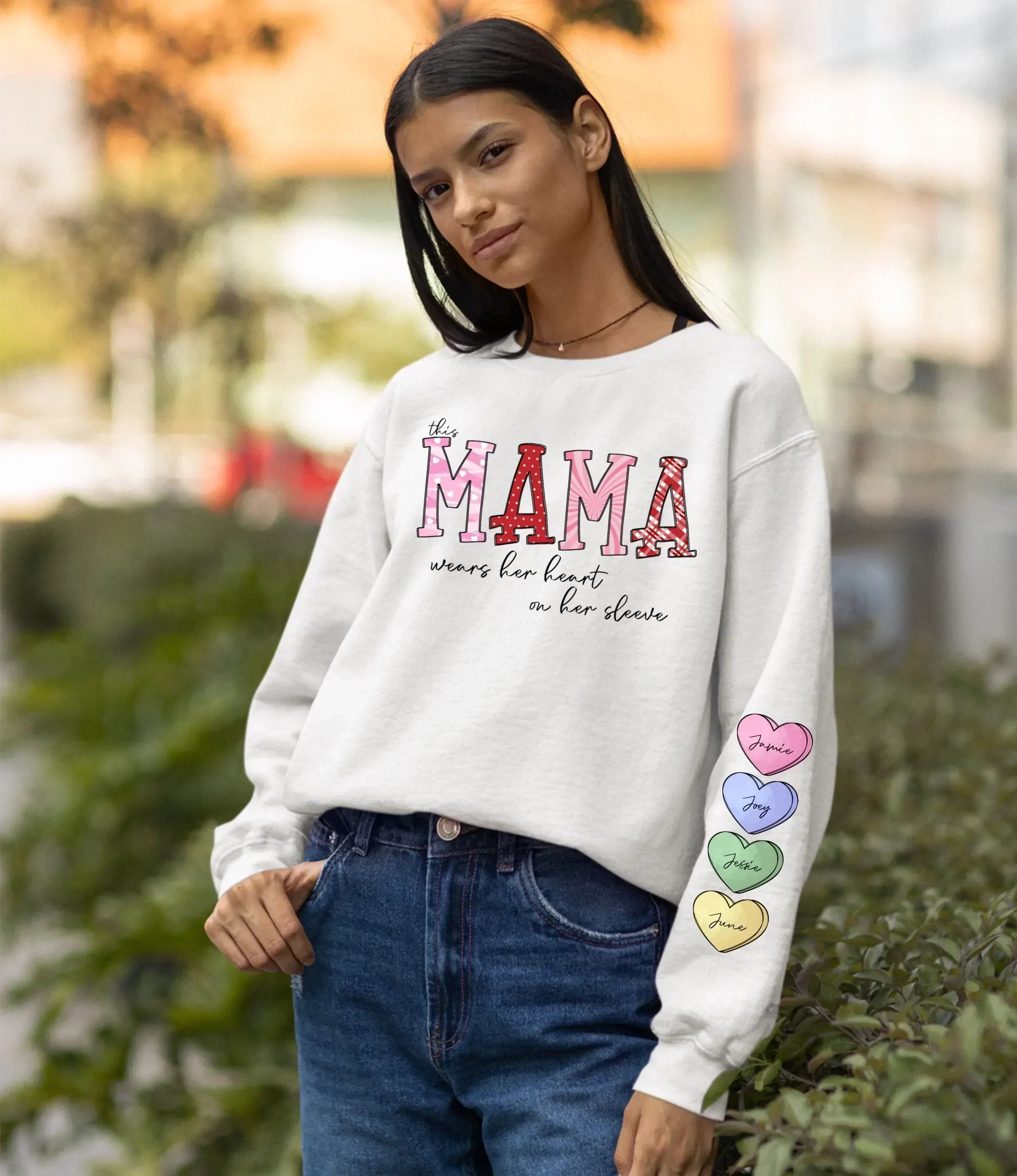 Mama Heart on Sleeve Custom