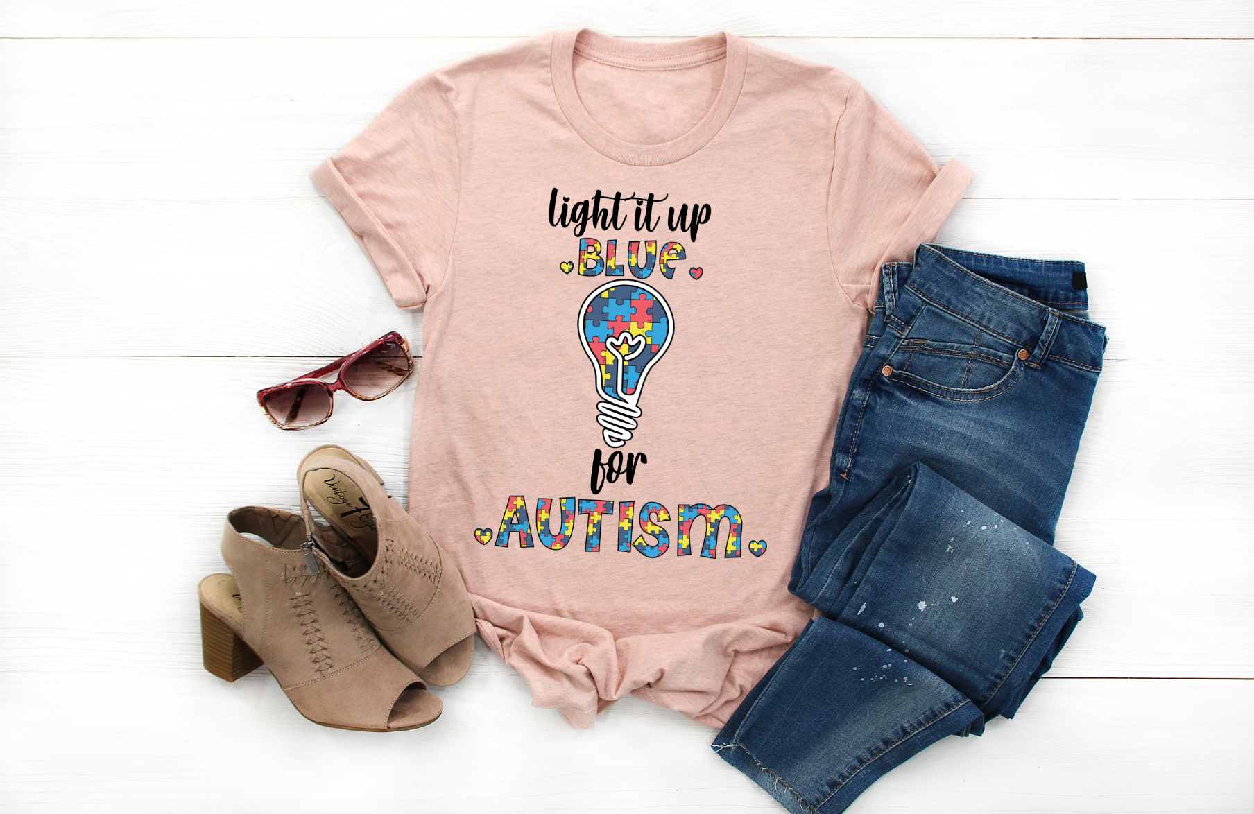 light it up blue for autism puzzle