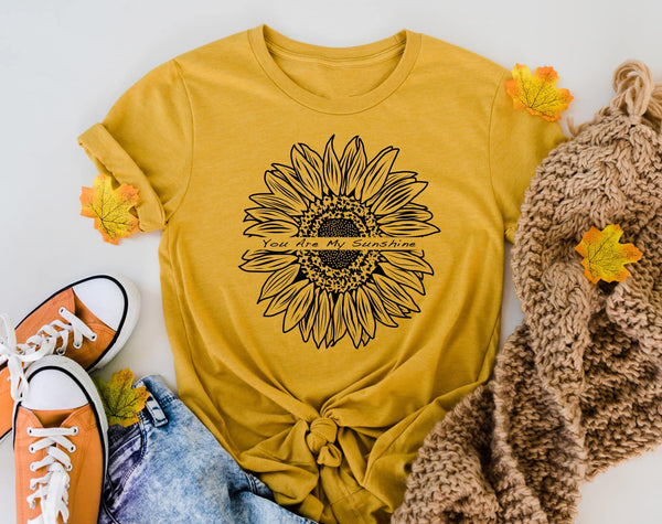 you are my sunshine sunflower stencil