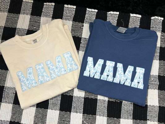 Custom Blue Paisley Printed Puff