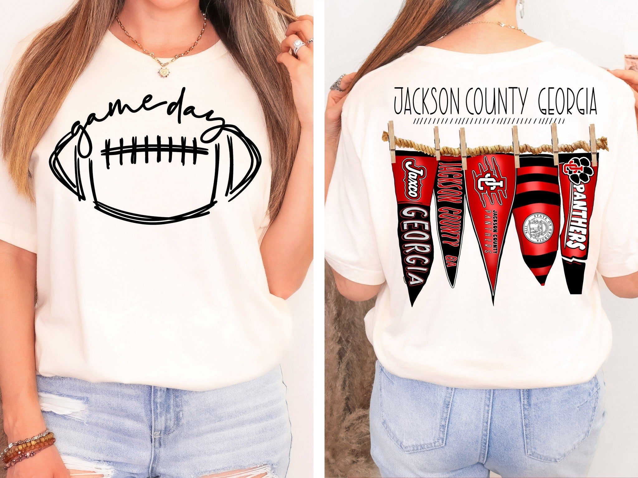 Jackson County Georgia Pennant Flags Comfort Colors