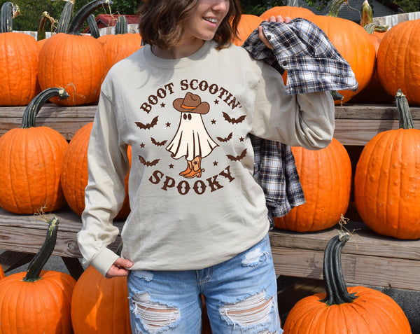 Boot Scootin Ghost Long Sleeve